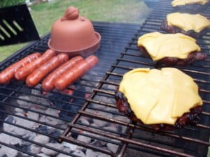 smoking barbecue grill food