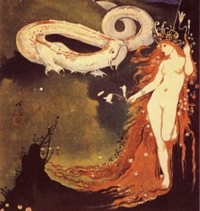 painting, The Great Worm, by Charles Ricketts